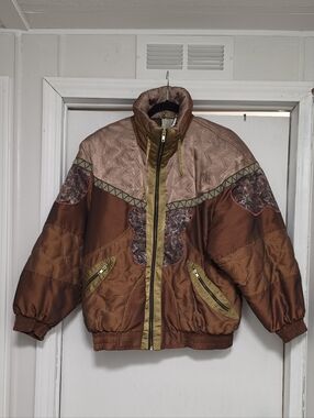 Vintage Quilted Bomber Jacket Sz M